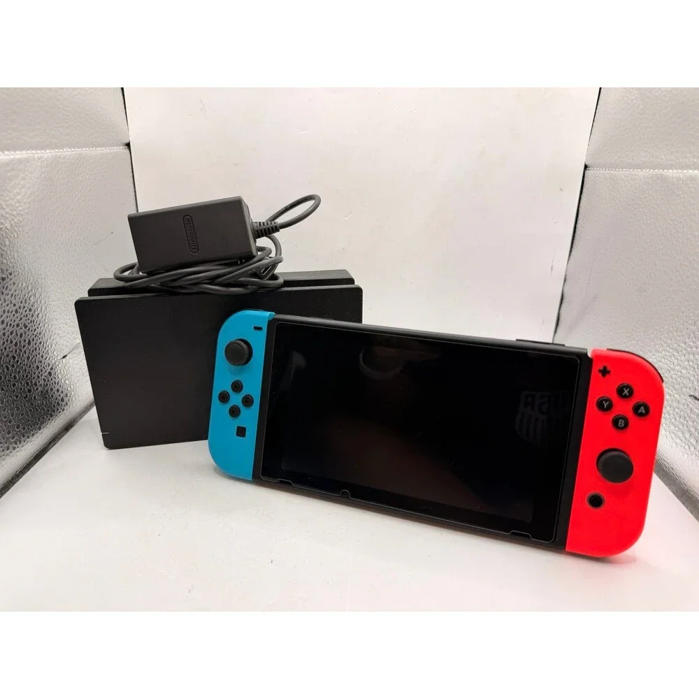 Nintendo Switch Neon Red Blue Console + Dock Switch 1 Handheld - Early Model